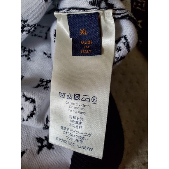 NWT Authentic Louis Vuitton Monogram Degrade Crew neck Sweater BLACK XL, 1A8A1R - Picture 5 of 8